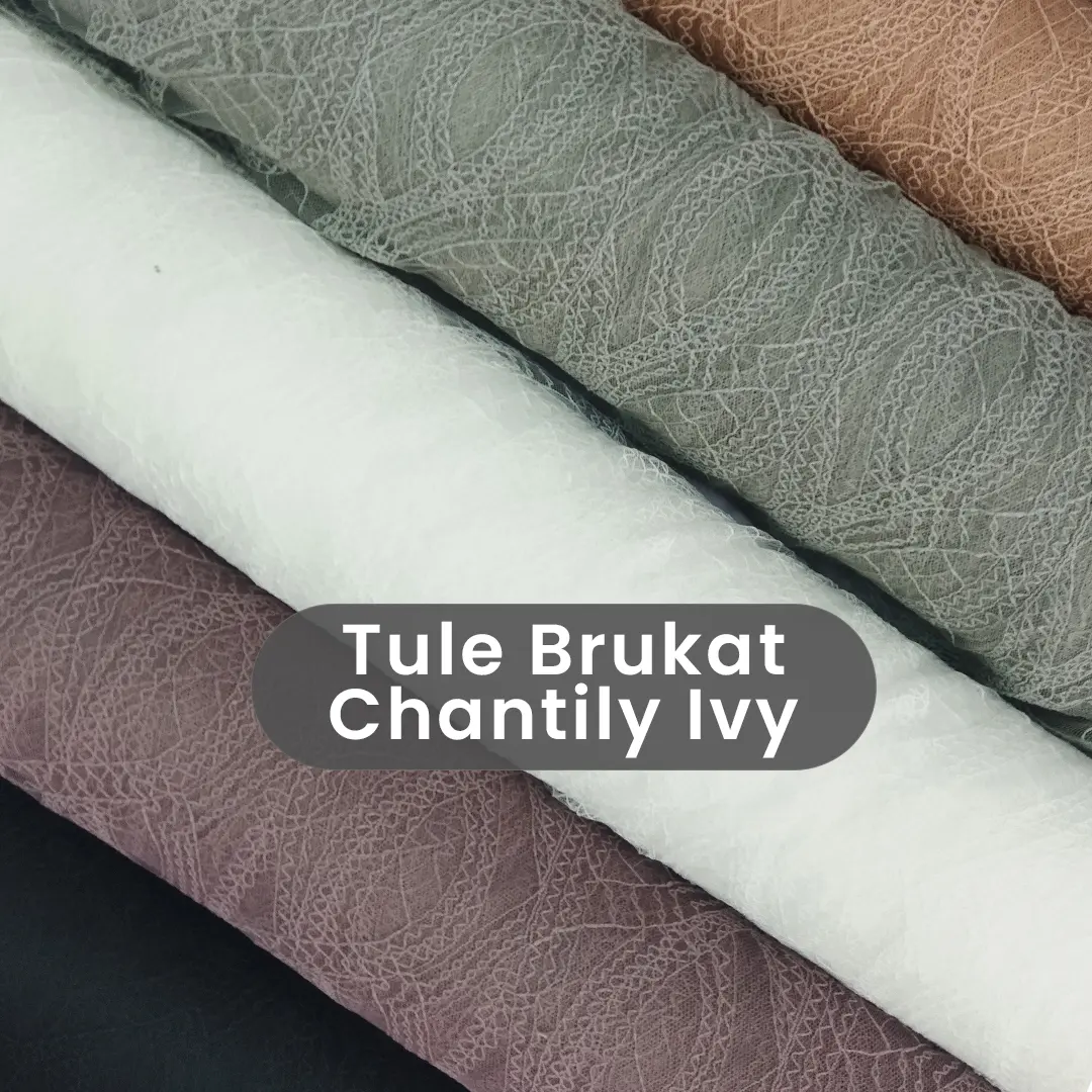 Kain Brokat Tile Chantily Ivy Kain Kebaya Brokat