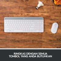 Gambar Logitech MK470 Combo Keyboard dan Mouse Wireless Slim - Off White dari CX Shop Kota Administrasi Jakarta Pusat 2 Tokopedia