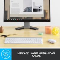Gambar Logitech MK470 Combo Keyboard dan Mouse Wireless Slim - Off White dari CX Shop Kota Administrasi Jakarta Pusat 4 Tokopedia