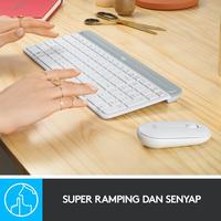 Gambar Logitech MK470 Combo Keyboard dan Mouse Wireless Slim - Off White dari CX Shop Kota Administrasi Jakarta Pusat 3 Tokopedia