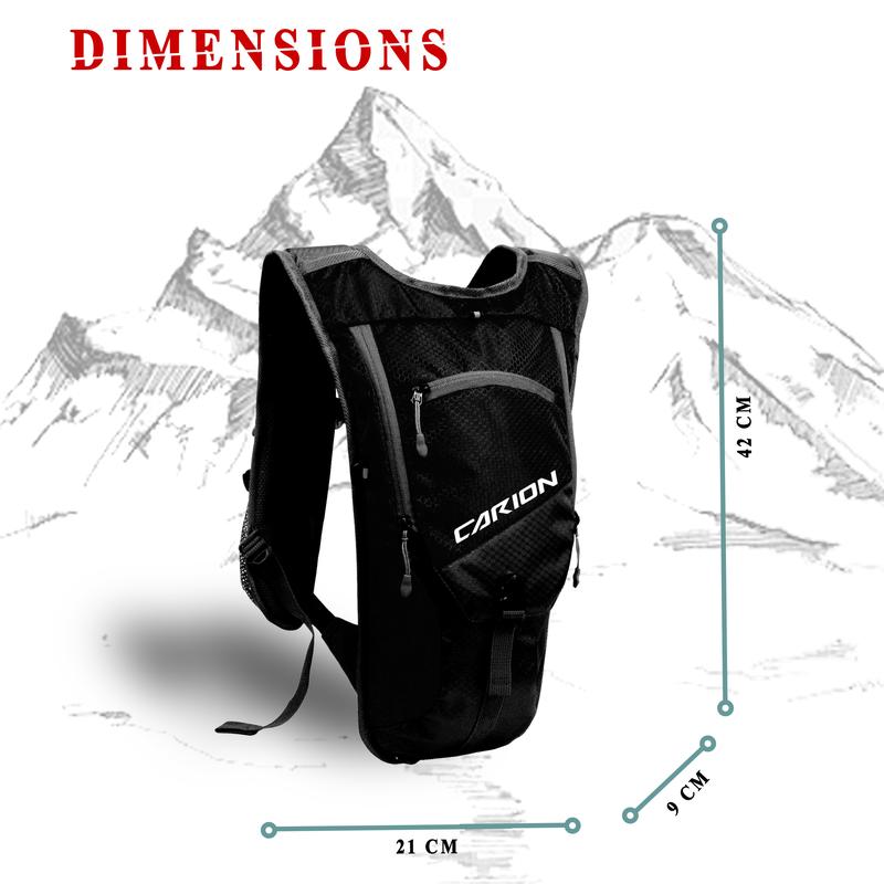 Tas Ransel Hydropack Sepeda Running Trail Carion Almo Black Bag 5