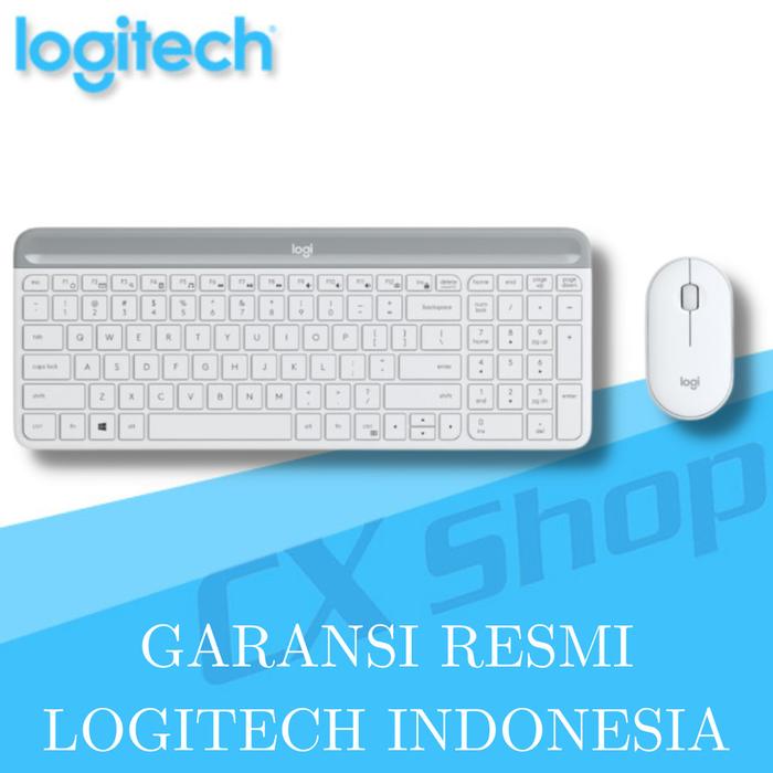 Gambar Logitech MK470 Combo Keyboard dan Mouse Wireless Slim - Off White dari CX Shop Kota Administrasi Jakarta Pusat Tokopedia