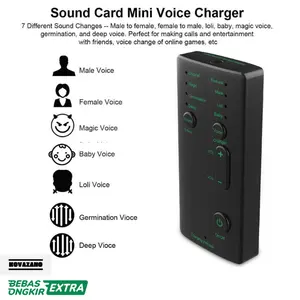 Voice Changer Mini Portable Alat Pengubah Suara 7 Jenis Suara AE19