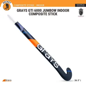 Grays GTI 6000 Jumbow Indoor Composite Stick 36.5 Inci untuk Drag-flicking & Dribbling Respons Lebih Baik - Stik Hockey Hoki