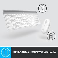 Gambar Logitech MK470 Combo Keyboard dan Mouse Wireless Slim - Off White dari CX Shop Kota Administrasi Jakarta Pusat 5 Tokopedia