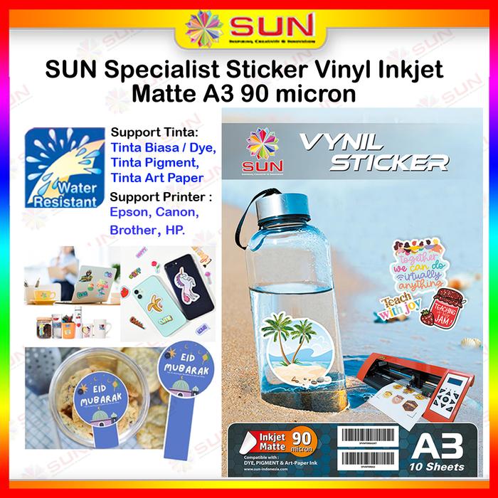 Gambar Kertas Stiker SUN Specialist Sticker Vinyl Inkjet Matte A3 - Vinyl Matte A3, Surabaya dari Sun Indonesia Kota Surabaya Tokopedia