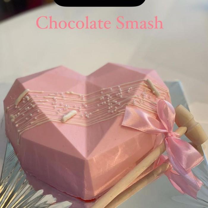 Gambar Coklat smash Coklatvalentine Kadovalentine kue ultah korean cake kue pink dari Gaby Bella Florist Kota Administrasi Jakarta Selatan Tokopedia
