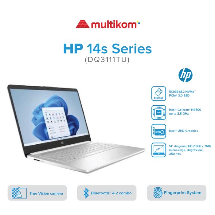 Gambar Hp 14S dq3111TU N4500 8GB 512SSD 14.0HD Win11 OHS dari MULTIKOM ID Kota Palembang Tokopedia