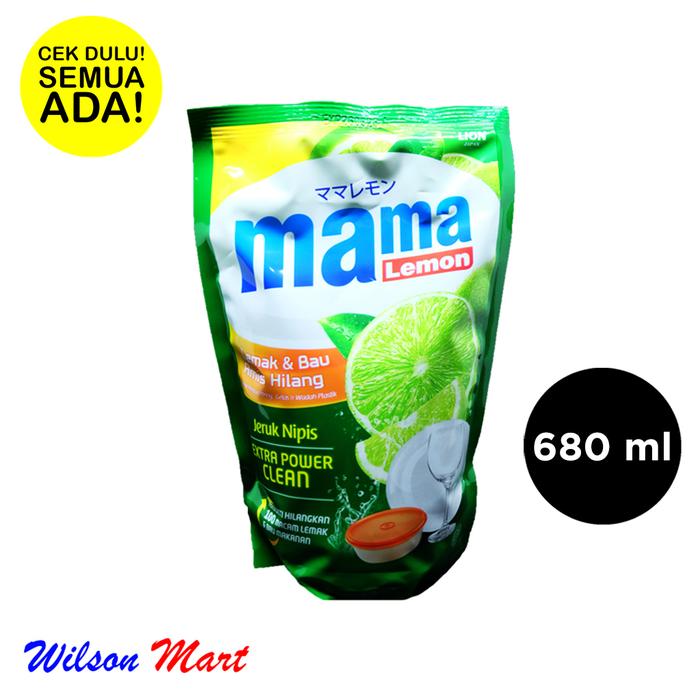 Gambar MAMA LEMON EXTRA CLEAN JERUK NIPIS 680 ML REFILL dari Wilson Mart Kota Administrasi Jakarta Barat Tokopedia