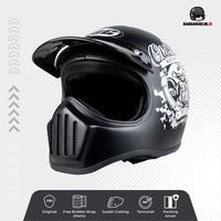 Gambar Helm HBC Cakil Motif Old School Matt Black dari BANDARHELM Kota Bandung 2 Tokopedia