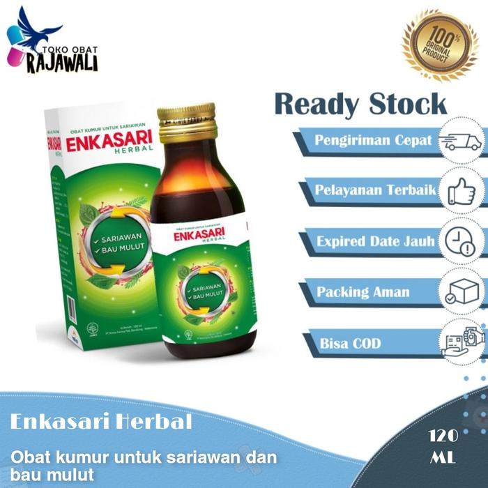 Gambar enkasari herbal sariawan 120 ml obat kumur dari RajawaliJaya.id Kota Administrasi Jakarta Barat Tokopedia