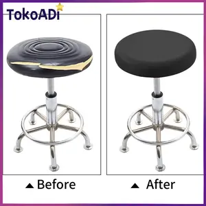 Cover Salon Bulat Sarung Kursi Bulat Elastis Bar Stool Cover Sarung