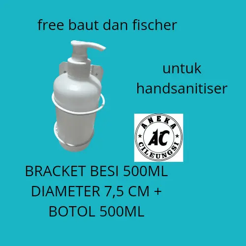 Gambar bracket + botol hand sanitizer 500ml free baut dari ANEKA.CELL Kab. Bogor 3 Tokopedia