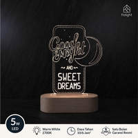 Gambar Lampu Akrilik Dekorasi Tidur Good Night Greeting Series Fiolight dari Fiolight Kota Tangerang 1 Tokopedia