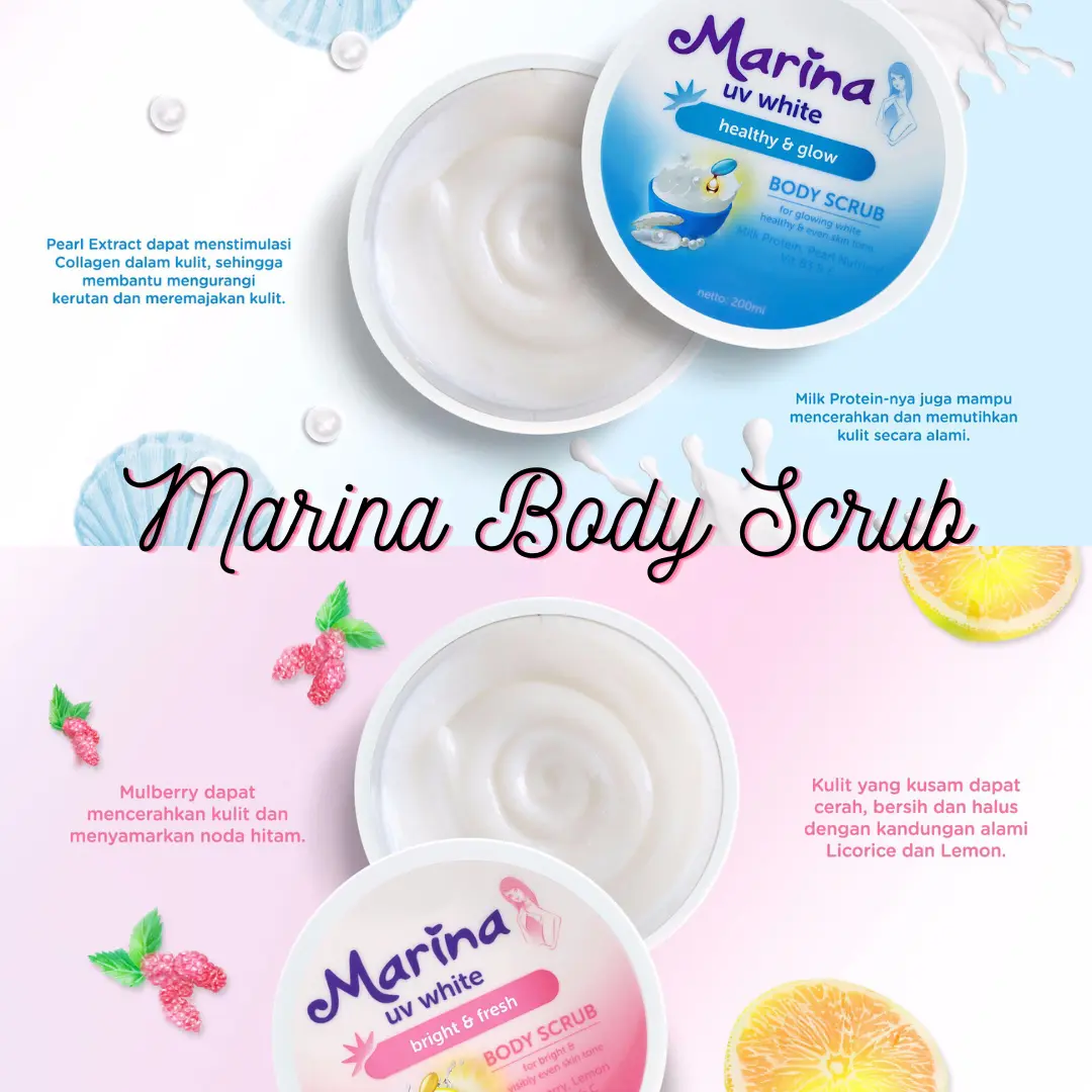 Lulur Marina Body Scrub Healthy and Glow / Fresh and Bright