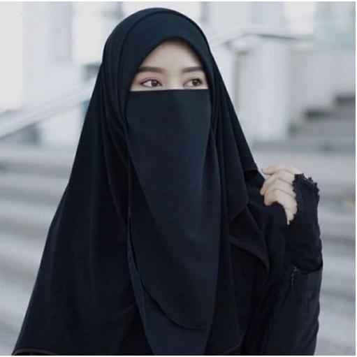 Sumber Cadar Tali 2 Layer 40x35 Bahan Diamond Ceruty Niqab Best seller 4