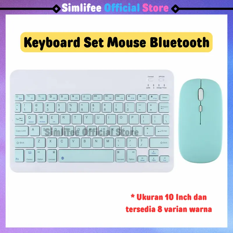 Keyboard Mouse Bluetooth Silent Wireless Slim Lightweight Portable IOS 0