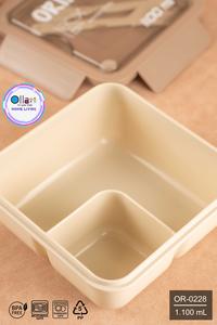 Gambar Kotak Bekal Makan OR-0228 Sekat 2 Anti Tumpah Free Sendok Garpu 1100Ml dari Ollahomeliving Kota Bogor 5 Tokopedia