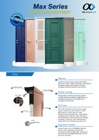 Gambar ALPHAMAX Max 7A-KKT Pintu Taman Pintu Aluminium Kaca Bevel 80 x 200 cm - Putih, Buka Kanan dari Alphamax Official Kab. Bekasi 3 Tokopedia