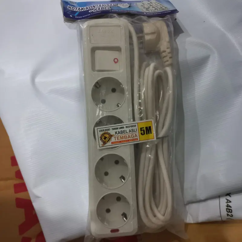 Linux 5 Lubang 5M StopKontak Terminal Stop Kontak 5 M Meter Sakelar 2