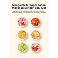 Gambar SAMONO Chopper Makanan 350 watt 4 Pisau Mangkok Kaca Food Grade SW069S - Chopper dari samonomart.id Kab. Tangerang 4 Tokopedia