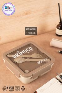 Gambar Kotak Bekal Makan OR-0228 Sekat 2 Anti Tumpah Free Sendok Garpu 1100Ml dari Ollahomeliving Kota Bogor 2 Tokopedia