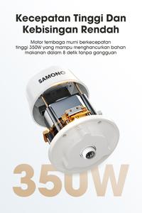 Gambar SAMONO Chopper Makanan 350 watt 4 Pisau Mangkok Kaca Food Grade SW069S - Chopper dari samonomart.id Kab. Tangerang 5 Tokopedia