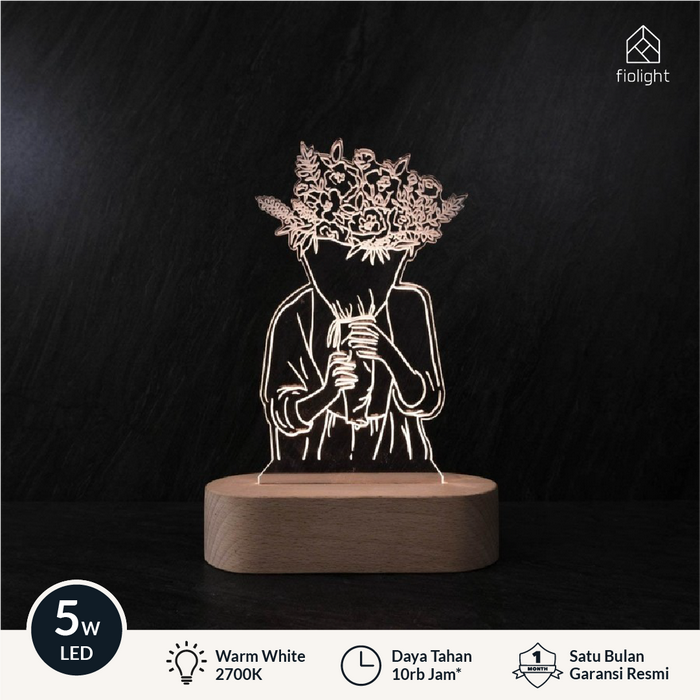 Gambar Fiolight - Lampu Akrilik Flower Bouquet - Classic Series dari Fiolight Kota Tangerang Tokopedia
