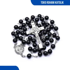 KALUNG ROSARIO BENEDIKTUS (MUTIARA SINTETIS) / KALUNG ROSARIO KATOLIK