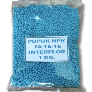 Pupuk NPK Interflor 16-16-16 Repack 1 Kg - Pupuk Dasar Tanaman - Bunga, Hijau