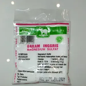 BPOM Garam Epsom KONSUMSI eceran / GARAM INGGRIS CAP GAJAH (ECERAN)