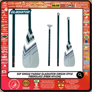 SUP Single Paddle Gladiator Origin Style Fiber Dayung Papan Seluncur