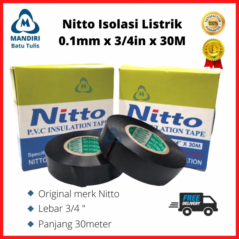 Lakban Isolasi Listrik Nitto - Solasiban Listrik Hitam