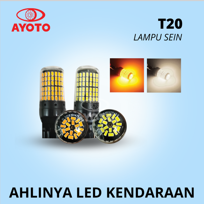 Dc Kuning Promo Lampu Sein Mundur Stop LED Ayoto T20 7443 W21/5W DC - T20 Kuning ...