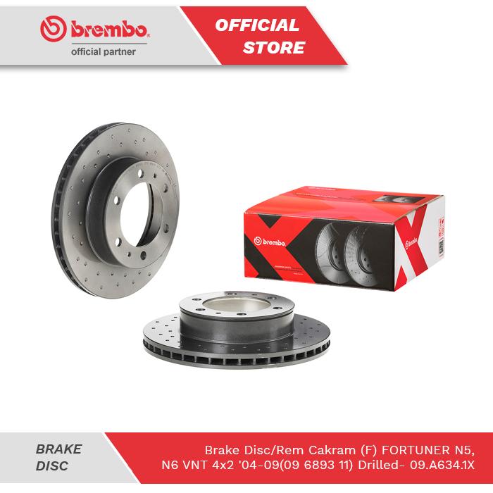Brake Disc Front / Piringan Rem Depan Brembo Toyota Fortuner Old 4x2, VNT, 4x2 - 09 A634 1X