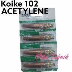 Koike 102 Acetylene Cutting Tip, Size 2 – Cuts 3/4″ To 1″ Steel Plate, Up To 18 IPM, Fits Koike & Airco Torches
