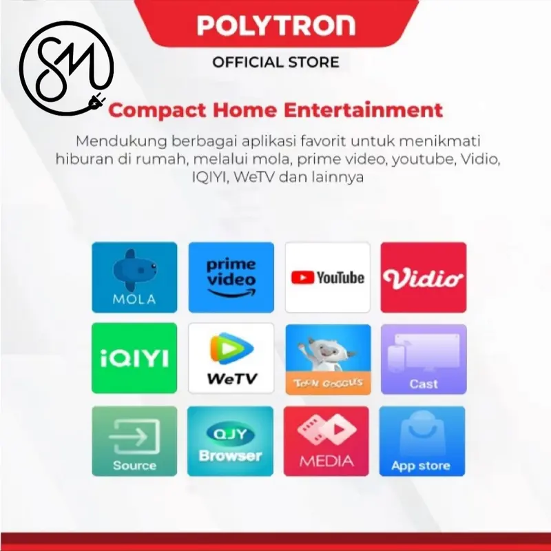 LED TV Polytron 32 inch Smart Linux Os PLD 32CV1869 Digital Shop