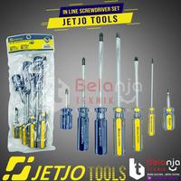 Gambar JETJO TOOLS Obeng Transparan Set 7 Pcs In Line Screwdriver Set 7pcs dari Belanja Teknik Kota Bogor 1 Tokopedia