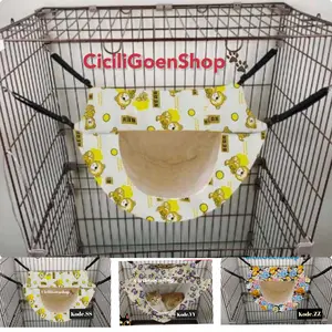 Hammock kucing 2 tingkat ayunan tempat tidur kucing gantung nyaman