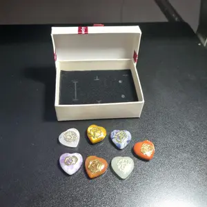 7 CHAKRA set Heart Shape with logo n gift box