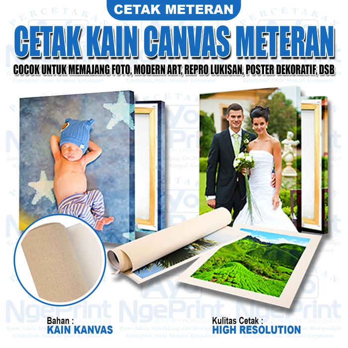 Gambar Cetak Kain Canvas / Kanvas Meteran Kualitas HiRes / Canvas Foto Poster dari Percetakan Ayo Ngeprint Bekasi Kota Bekasi Tokopedia