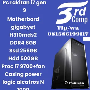 PC/CPU RAKITAN I7 GEN 9 NEW GARANSI 1 TAHUN -SSD 256GB/HDD 500GB/RAM 8
