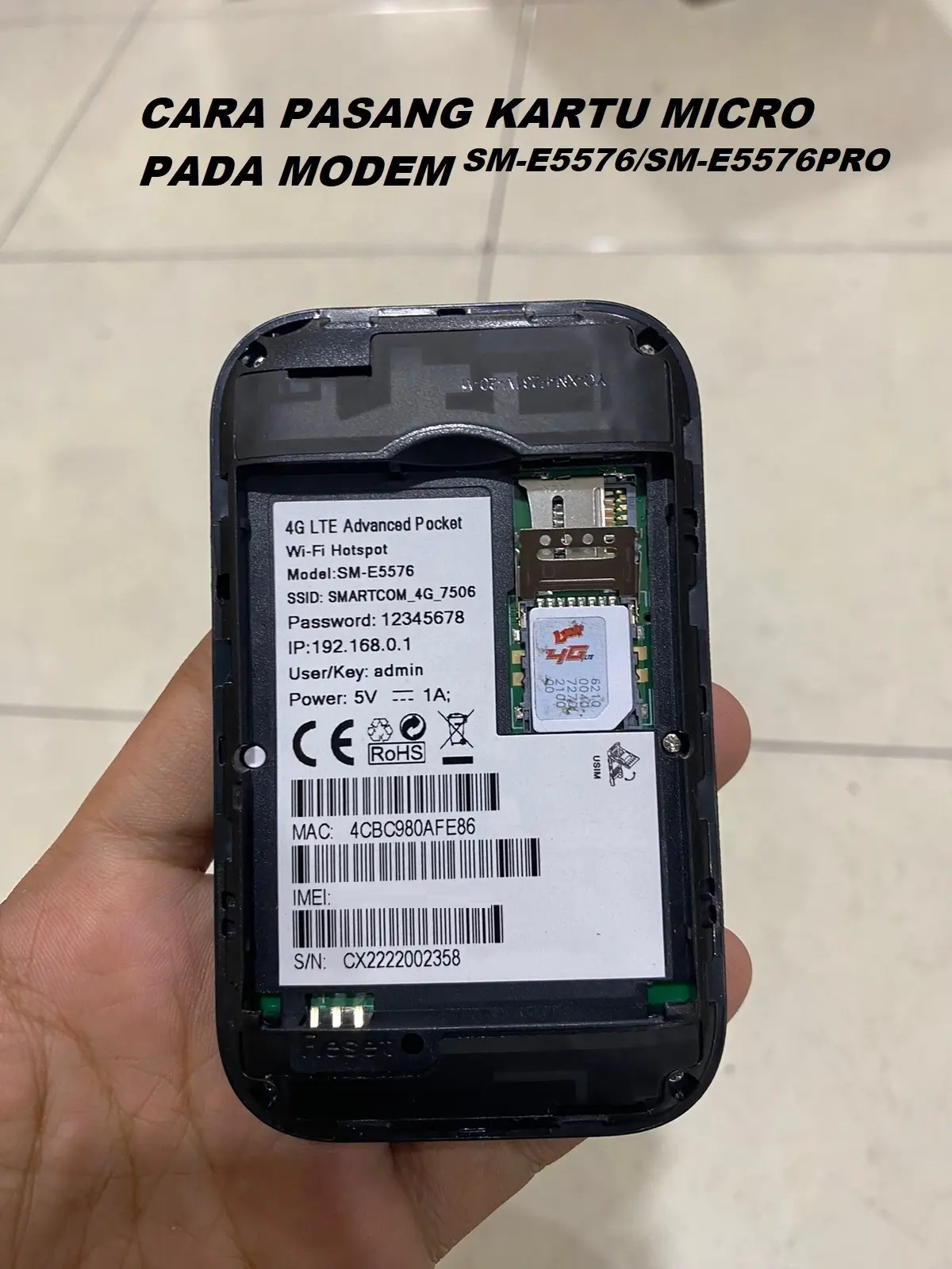 Wifi Modem MIFI 4G LTE SMARTCOM SM-E5576 Unlock All Operator