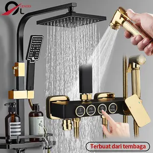 Set Shower Panas Dingin/4in1 Set Keran Kamar Mandi/Shower Full Tembaga