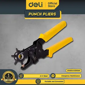 Deli Tang Pembolong / Punch Plier 9 inch Carbon Alat perkakas DL1919