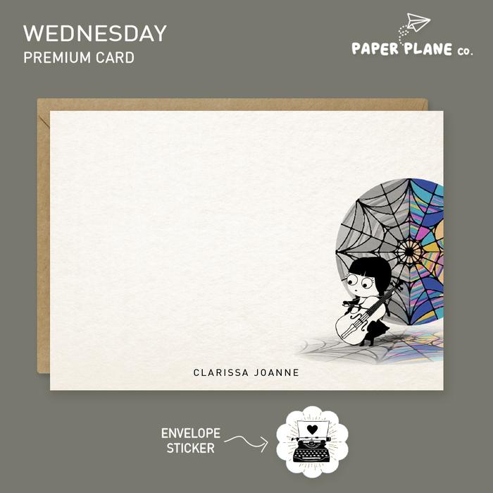 Gambar Paket Kartu dan Amplop Ucapan Kosong Premium "Wednesday" dari Paper Plane Co Kota Administrasi Jakarta Barat Tokopedia