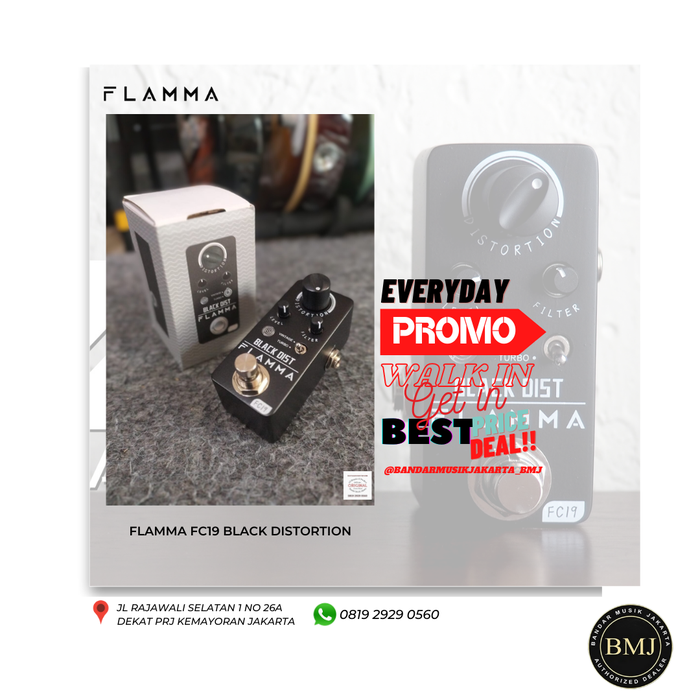 Gambar FLAMMA FC19 BLACK DISTORTION BMJ dari Bandar Musik Jakarta BMJ Kota Administrasi Jakarta Pusat Tokopedia
