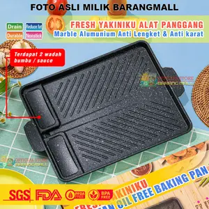 ALAT PANGGANG SEHAT SUGO GRILL PAN Bbq square GRIL TEFLON ANTI LENGKET