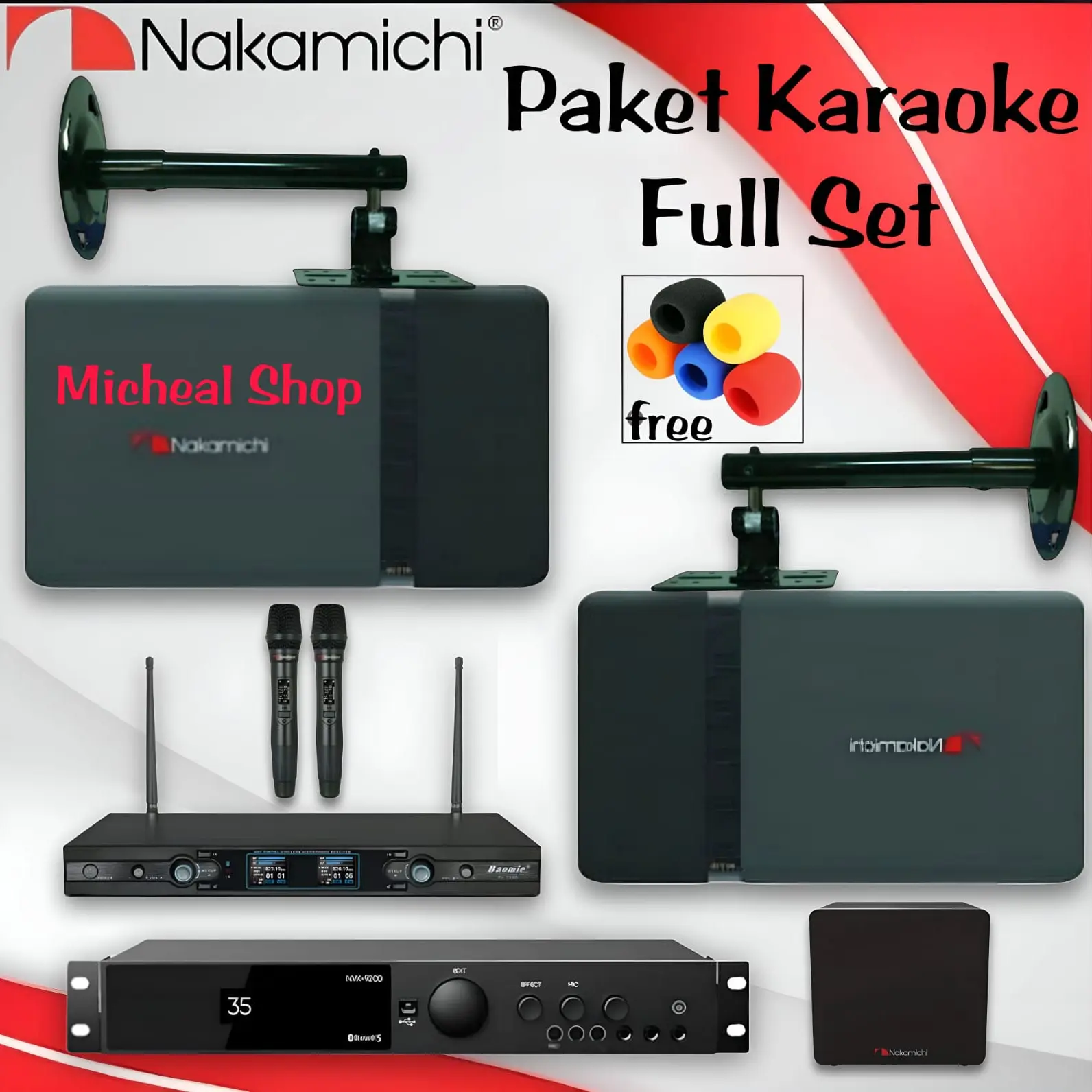 PAKET KARAOKE NAKAMICHI FULL SET KARAOKE TOP BEST ORIGINAL SUARA TOP