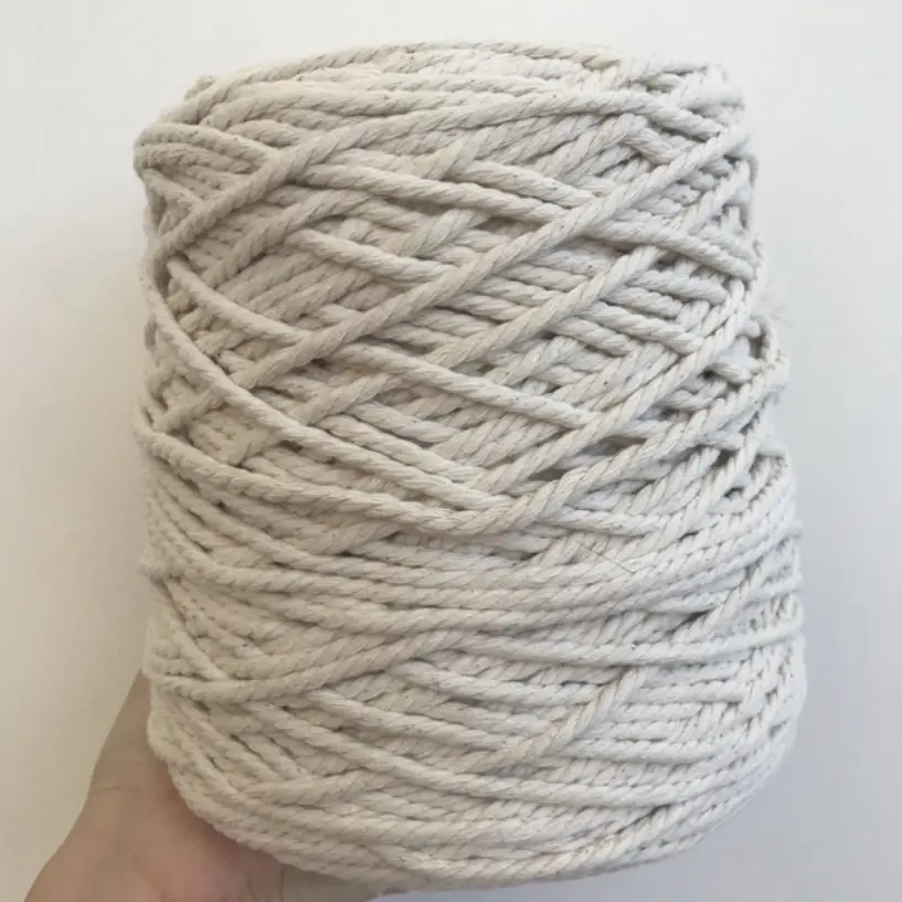TALI KATUN MACRAME COTTON ROPE MAKRAME - BEIGE 4mm